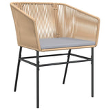 Garden Dining Set 5 pcs Brown Poly rattan 3380927