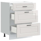 Kitchen Base Cabinet "Porto" High Gloss White Engineered Wood 854261