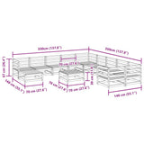 Garden Sofa Set Natural Wood Solid Pine Wood Large Modular 3299651