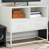 TV Cabinet White 68x39x60.5 cm Steel 846553