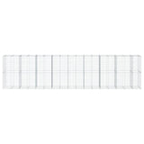 Gabion Basket with Cover 850x100x200 cm Galvanised Iron 3295240
