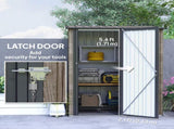 5ft x 3ft Metal Garden Storage Shed, Outdoor Tool Shed with Sloped Roof, Lockable Door for Tools, T3398P318726