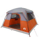 Camping Tent Cabin 4-Person Orange Waterproof 94544