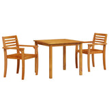 Garden Dining Set 3 pcs Brown Solid Acacia Wood 3375669