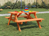 Picnic Table for 4 Kids with Umbrella Hole Solid Wood Fir 4008984