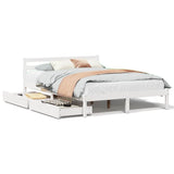 Bed Frame without Mattress White 140x190 cm Solid Wood Pine 3301533