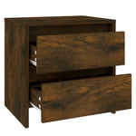 ZNTS Bedside Cabinets 2 pcs Smoked Oak 45x34.5x44.5 cm Engineered Wood 813039