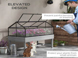 60 x 120cm Raised Garden Bed with Wooden Base - Grey T3398P313653