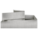 Garden Planter Silver 100 x 100 x 50 cm Stainless Steel 873589