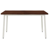 120 x 90 x 75 cm Solid Acacia Wood Dark Brown and White 937545