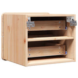 Bedside Table 2 pcs Natural 39 x 34 x 33 cm Solid pinewood 873506