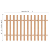 Picket Fence WPC 200x120 cm 42825