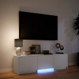 TV Cabinet with LED White 140 x 34 x 40 cm Engineered Wood 3418710