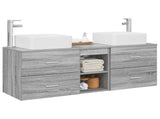 Bathroom Cabinet Set 3 pcs Grey Sonoma 49.5 x 41 x 63 cm 3405824