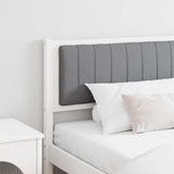 Upholstered Headboard White 200 cm Solid Pine Wood 879048
