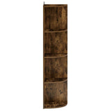 Corner Shelf 4-Tier 41.5 x 41.5 x 143 cm Engineered Wood 8016338