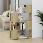 Book Cabinet Room Divider Sonoma Oak 80x24x124.5 cm Engineered Wood 809137