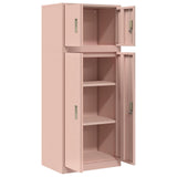 Storage Cabinet 2 pcs Pink 60 x 40 x 145 cm Steel Lockable 3438694