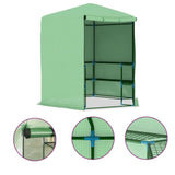 Greenhouse Green PE mesh fabric, powder-coated steel 227x223 cm 48166