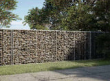 Gabion Basket with Cover 250x100x100 cm Galvanised Iron 3295193