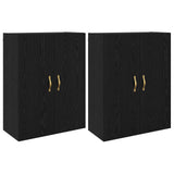 Wall-Mounted Cabinet 2 pcs Black Oak 69.5 x 34 x 90 cm 3394520