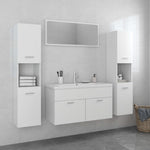 ZNTS Bathroom Furniture Set White Engineered Wood 3071513