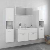 ZNTS Bathroom Furniture Set White Engineered Wood 3071513