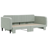 Daybed with Trundle without Mattress Light Grey 90x190 cm Single 3197153
