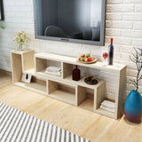 ZNTS TV Cabinet Double L-Shaped Oak 243065