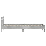 Bed Frame without Mattress with LED Lights Concrete Grey 90x200 cm 838718