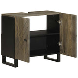 Sink Cabinet Black 62x33x58 cm Solid Wood Mango 4017703