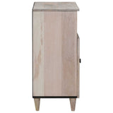 Sideboard Bleached White 60 x 33 x 75 cm Solid Mango Wood 4018141