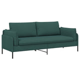 3-Seater Sofa Dark Green 222 x 81 x 89 cm Fabric 42048634