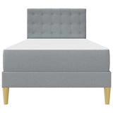 Bed Frame with Mattress Light Grey 90 x 190 cm Fabric 3415262