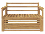 Outdoor Sofa Solid Acacia Wood White 3439121