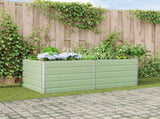 Planter Pastel Green 195 x 100 x 75 cm Galvanised Steel 42018272