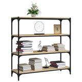 Book Cabinet Sonoma Oak 100x33x100 cm Engineered Wood and Steel 819358
