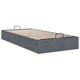 Ottoman Bed Frame No Mattress Dark Grey Single Velvet 3310998