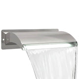 Pool Waterfall with LED Stainless Steel 304 51 x 26 x 13 cm 42040592