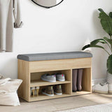 Shoe Bench Sonoma Oak 82x32x45.5 cm Engineered Wood 835028
