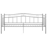 Sofa Bed Frame without Mattress Grey Metal 90x200 cm 324781