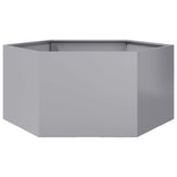 ZNTS Garden Planter Hexagon 104x90x45 cm Galvanized Steel 851134