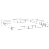 Dog Kennel Black 100 m Steel 3082197