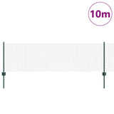 Welded Wire Fence with Post 10 x 0.6 m PVC-Coated Steel 3336438