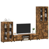 TV Cabinet Set FLORIN 3 pcs Smoked Oak Engineered Wood 3397979