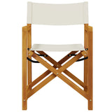 4 Piece Folding Garden Chairs Cream White Fabric 3208916