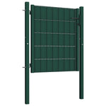 ZNTS Fence Gate PVC and Steel 100x81 cm Green 145227