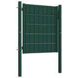 ZNTS Fence Gate PVC and Steel 100x81 cm Green 145227