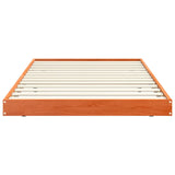 Bed Frame Wax Brown 80 x 200 cm Solid Pine Wood 864061