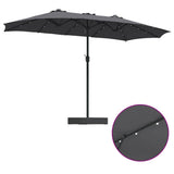 Garden Parasol Anthracite 385 x 209 x 244 cm Polyester 42003285